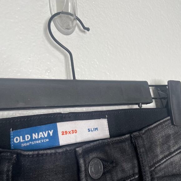 Old Navy Mens Jeans Size 29 Slim Stretch Black Denim Comfort Jeans 29x30 - Picture 3 of 15